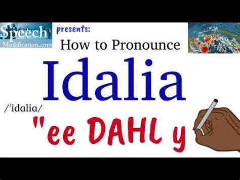 How to say Ma Idalia in English Pronunciation of Ma Idalia with 1 audio pronunciation and more for Ma Idalia. . How to pronounce idalia in english